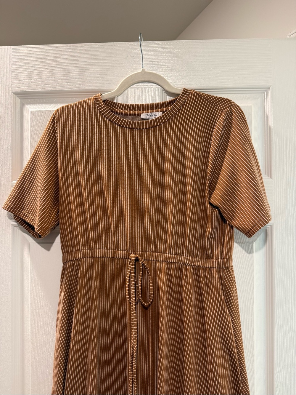 Polagram Brown Striped Dress - Picture 3 of 5